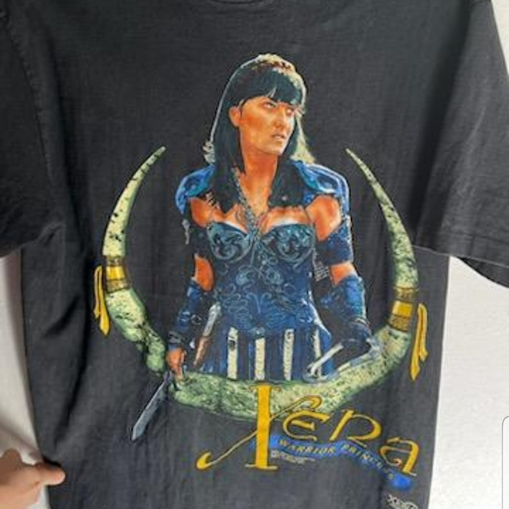 Vintage Xena Warrior Princess T-shirt black Large Unisex
